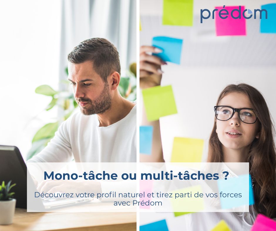 mono tache ou multi taches les differents profils comportementaux dercyptes par predom